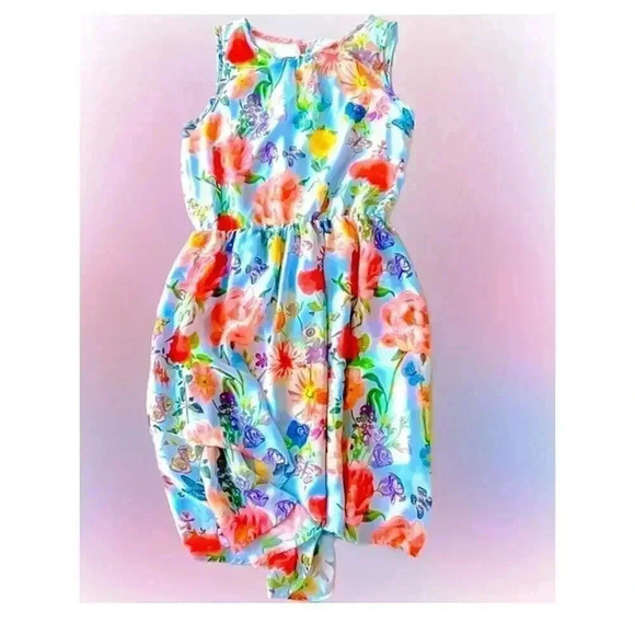 H&M Nathalie Lete Girls Floral Dress Size 12 Sleeveless Knee Length - Picture 1 of 3